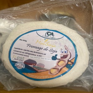 fromage de soja sous vide