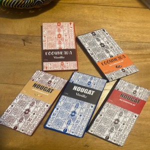 tablette de nougat et koonkada saveurs vanille, chocolat, afrodisiaque