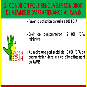 Cotisation de membre
